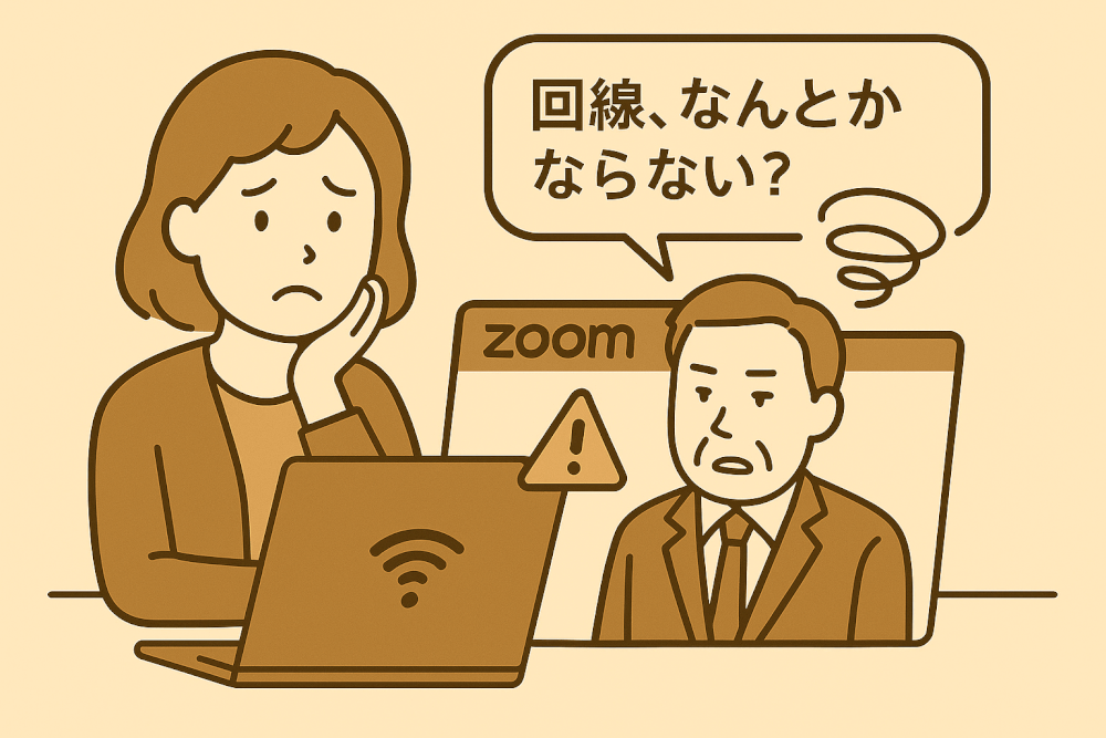 Zoom会議で上司から回線の遅さを指摘される