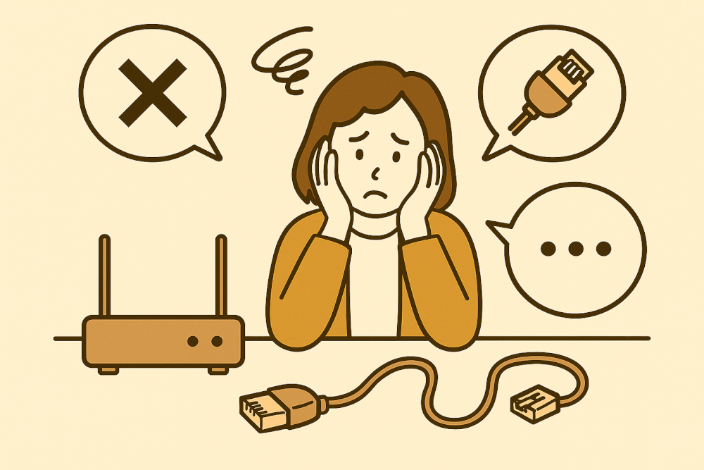 ルーターもケーブルも変えたのに速度が改善されない