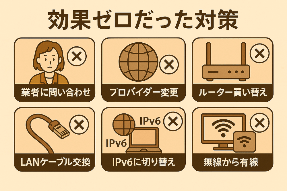 効果ゼロだった対策