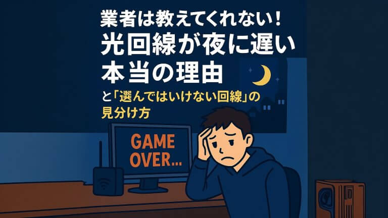 業者は教えてくれない！光回線が夜に遅くなる本当の理由と“選んではいけない回線”の見分け方