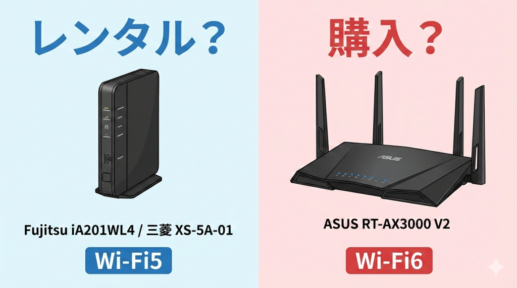 BBIQ光のルーターはレンタル？自前？