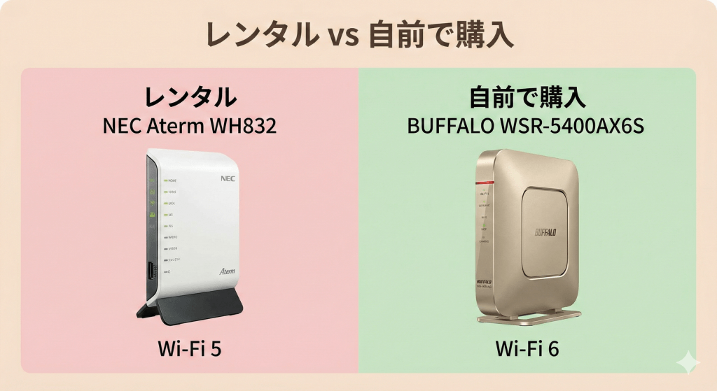 ピカラ光のルーターのレンタルvs自前購入